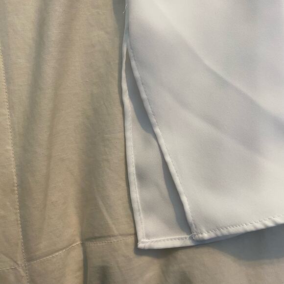 Chicos Tunic 3 XL White Flowy Flutter Sleeve Minimalist Feminine - Picture 13 of 15